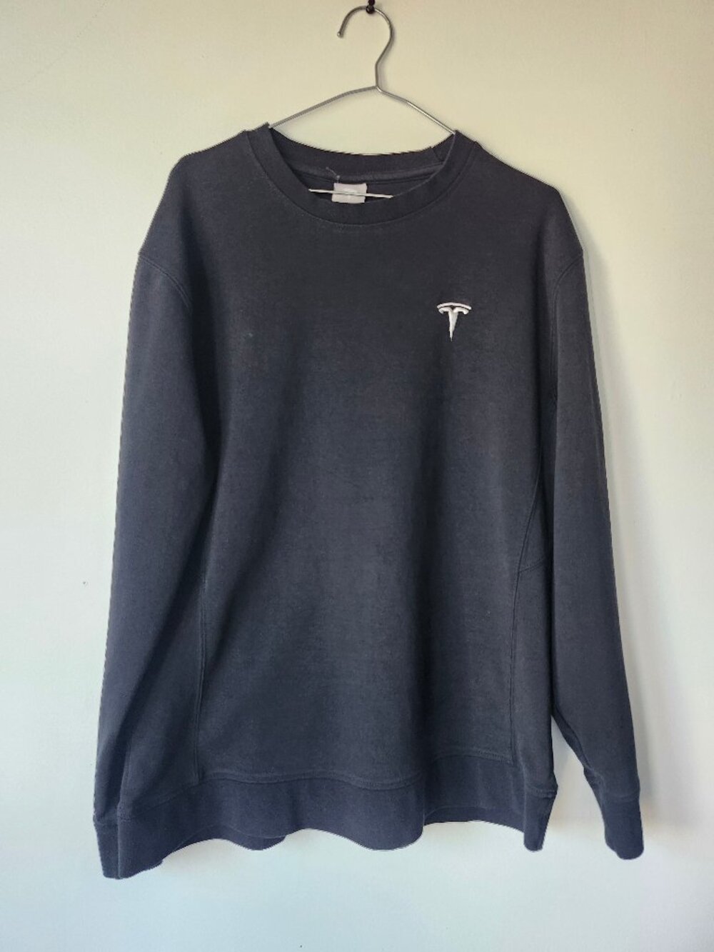 TESLA Sweatshirt Black Tesla Motors Corporate Employee long sleeve